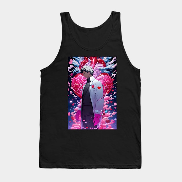 Anime cardiologist heart surgeon aesthetic art Tank Top by Spaceboyishere